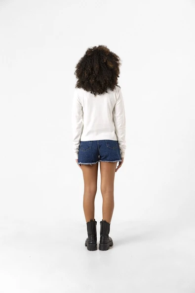 The Lighthouse Baseball Ekru Ekstra Uzunkol Sweatshirt - Resim 3