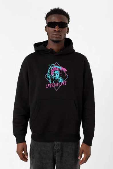 Friday The 13th Crystal Lake Siyah Erkek 3ip Kapşonlu Sweatshirt ürün görseli 1