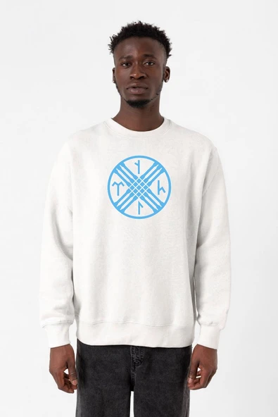 Tengri Tamga Beyaz Erkek 2ip Sweatshirt ürün görseli 1