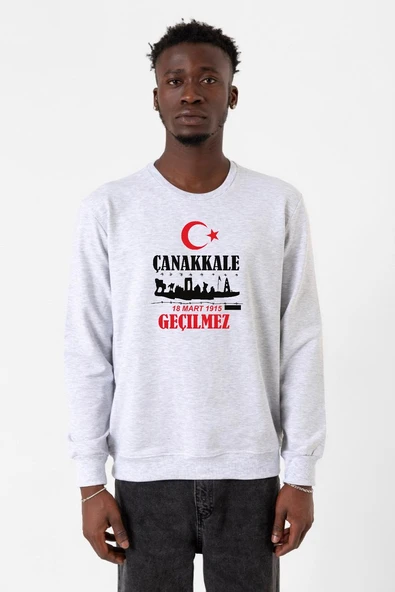 18 Mart Çanakkale Geçilmez Karmelanj Erkek 2ip Sweatshirt ürün görseli 1