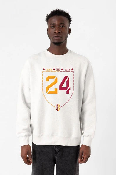 24 Şampiyonluk Beyaz Erkek 2ip Sweatshirt ürün görseli 1