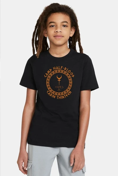 Camp Half Blood Hades Siyah Çocuk Tshirt ürün görseli 1
