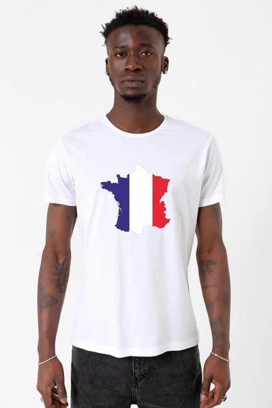 Euro 24 France Beyaz Erkek Bisikletyaka Tshirt ürün görseli 1