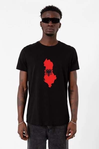Euro 24 Albania Siyah Erkek Tshirt ürün görseli 1