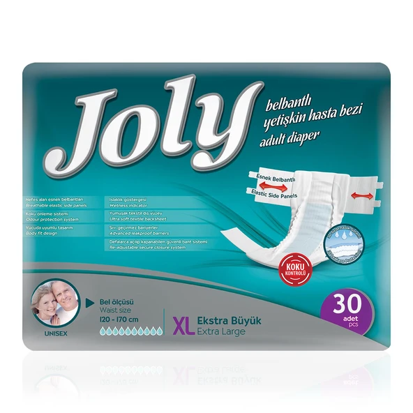 Joly  Belbantlı Hasta Bezi XL-Extra Large Beden 30 Adet ürün görseli 1