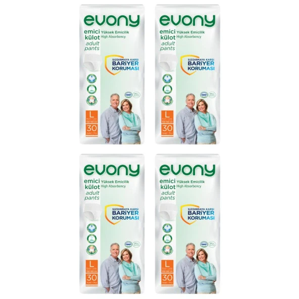 Evony 5.5 Damla Büyük Boy (L) 30'lu 4 Paket Emici Külot ürün görseli 1