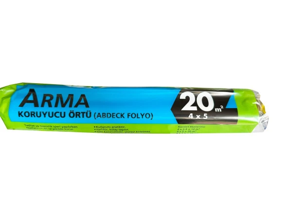 Arma Naylon Tadilat Boya Koruyucu Örtü Poşet Folyo - 4x5 Metre - 20 m2 - 1 Paket ürün görseli 1