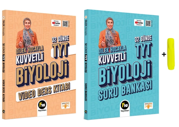Dilek Hocayla 32 Günde TYT Biyoloji Konu Anlatım Ve Soru Bankası F10 Yayınları ürün görseli 1