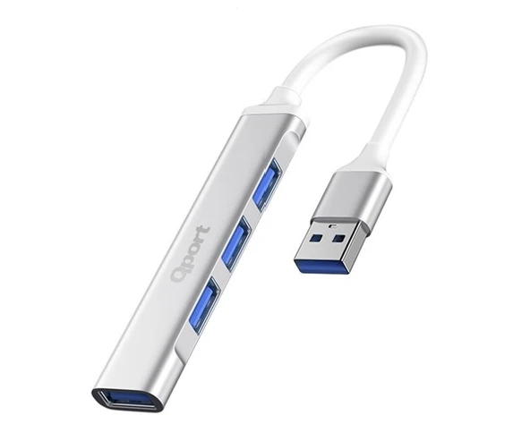 Qport Q-UC204 USB To 4 Port Metal USB Çoklayıcı Fiyatı ürün görseli 1