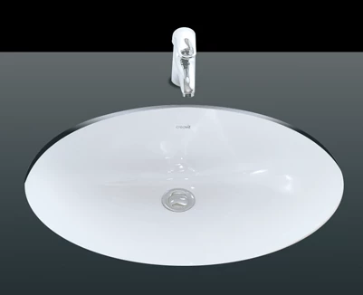Creavit TP214 Tezgah Altı Oval Lavabo 37X47 cm Beyaz ürün görseli 1