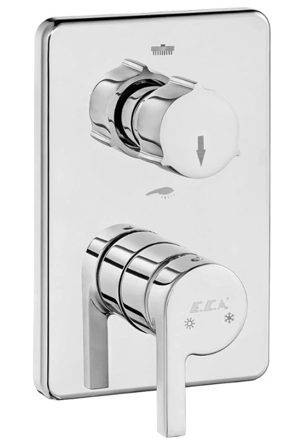 ECA İcon Ankastre Banyo Bataryası Sıva Üstü 2 Yollu 102167231H-KDE ürün görseli 1