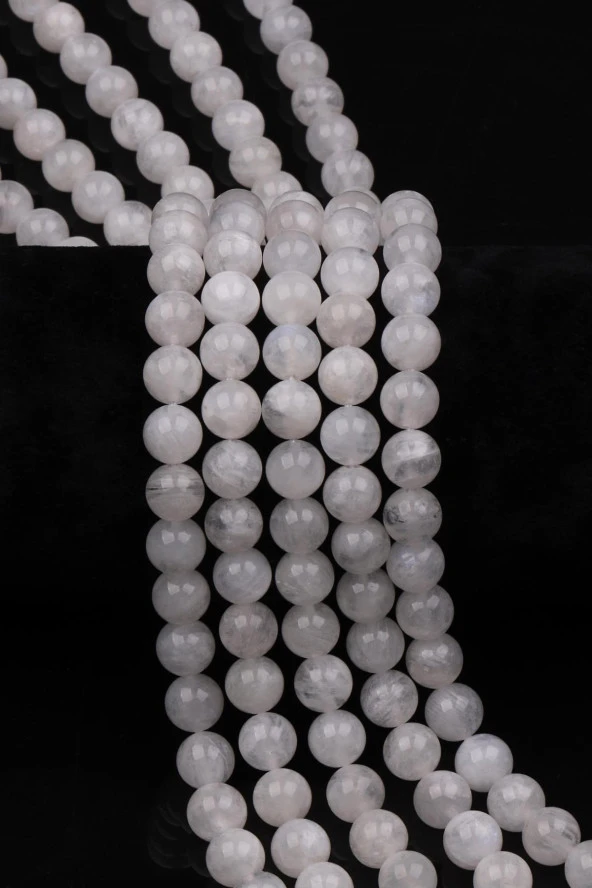 Ay Taşı Doğal Taş Dizi 8 mm Küre Kesim ürün görseli 1