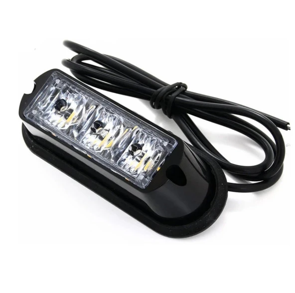 Araba Kamyon 3 Led Kırmızı Acil Flaş Uyarı Işığı 12-24V ürün görseli 1