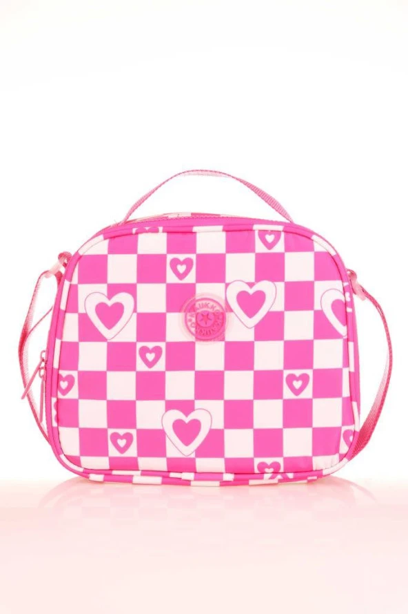Kaukko Nature Soft Beslenme Çantası Pink Heart K9017 ürün görseli 1