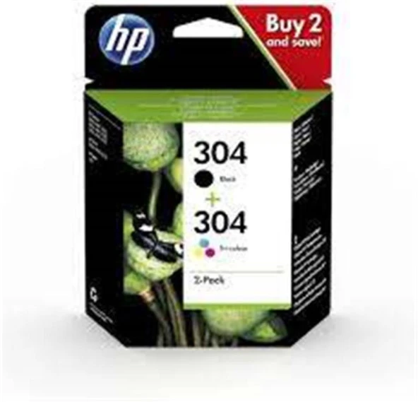 HP 304 Black-Color Siyah-Renkli Multi Paket 3JB05AE ürün görseli 1