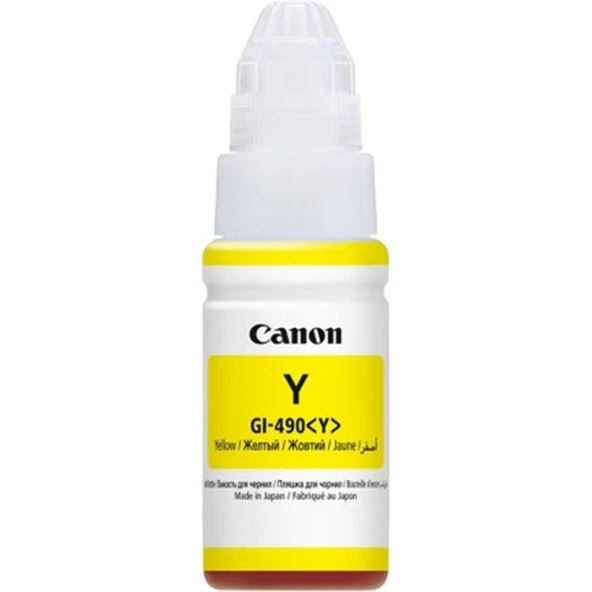 Canon GI-490Y Yellow Sarı Şişe Mürekkep G1411-2411-3411-4411 ürün görseli 1