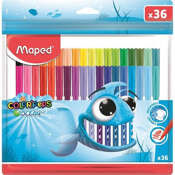 Maped Color'Peps Ocean Yıkanabilir Keçeli Kalem 36'lı 845725 ürün görseli 1