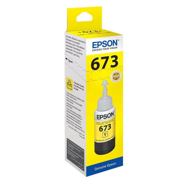 Epson T6734 Yellow Sarı Şişe Mürekkep T67344A ürün görseli 1
