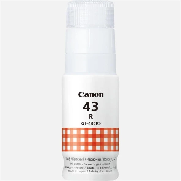 Canon GI-43R Red Kırmızı Şişe Mürekkep G540-G640 ürün görseli 1