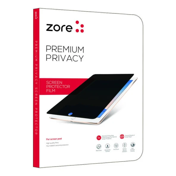 Apple iPad Mini 1  Tablet Privacy Temperli Cam Ekran Koruyucu - Resim 2