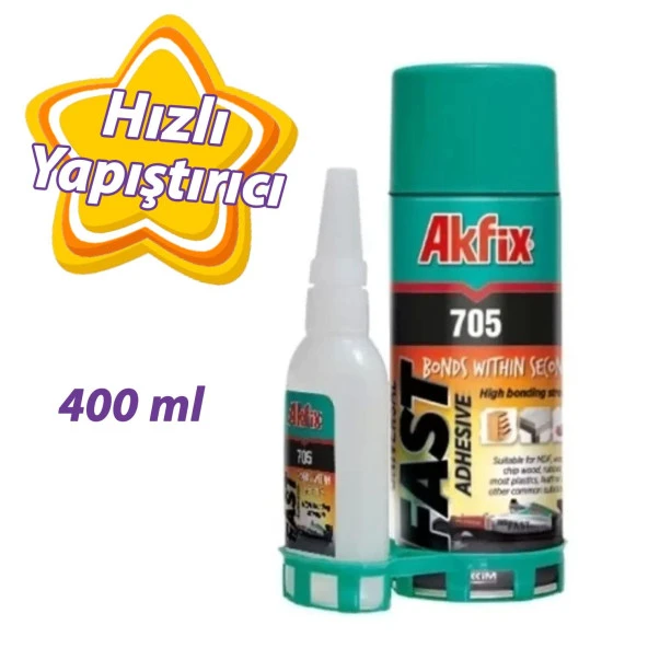 Hızlı Yapıştırıcı Şeffaf Güçlü 400 ml Sprey + 100 gr Yapıştırıcı ürün görseli 1