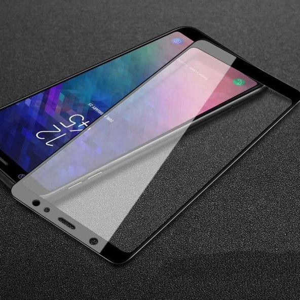 Galaxy A6 2018  Kenarları Kırılmaya Dayanıklı Cam Ekran Koruyucu ürün görseli 1