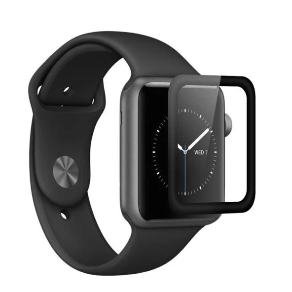 Apple Watch 38mm  Kenarları Metal Cam Ekran Koruyucu ürün görseli 1