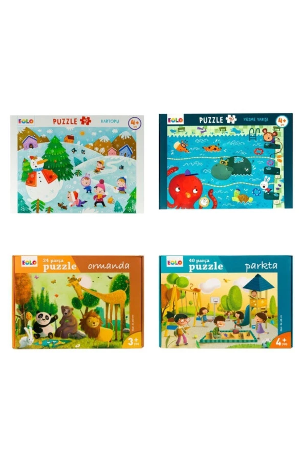 Kartopu/ormanda/parkta/yüzme Yarışı Puzzle ürün görseli 1