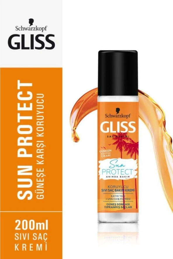 GLISS SIVI SAÇ BAKIM KREMİ 200ML-SUN PROTECT ürün görseli 1