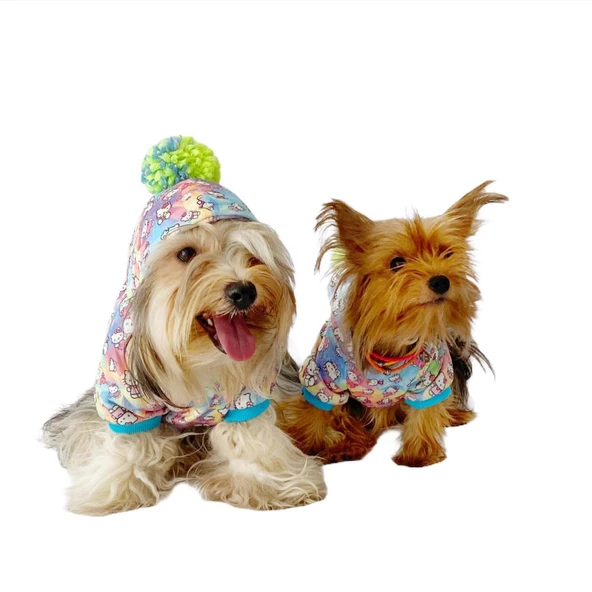 Kitty Kapşonlu Sweat by Kemique Köpek Kazağı ürün görseli 1
