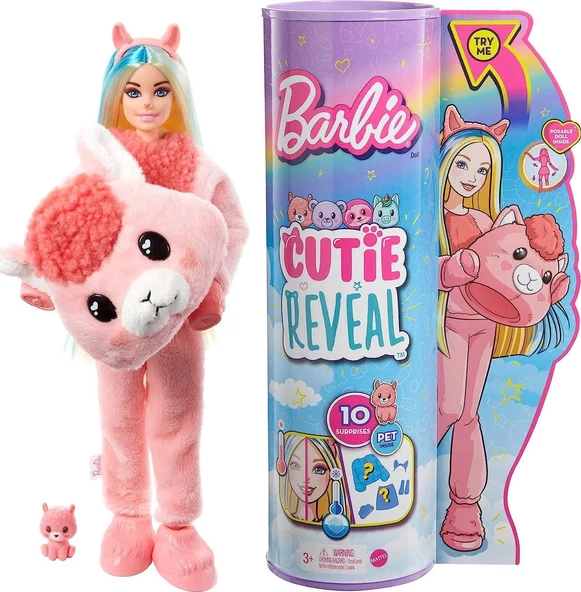 Barbie Cutie Reveal Bebekler 2. Seri Parti Laması HJL60 ürün görseli 1