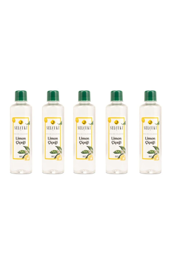 400 Ml 80 Derece Limon Çiçeği Kolonya 5 Adet ürün görseli 1