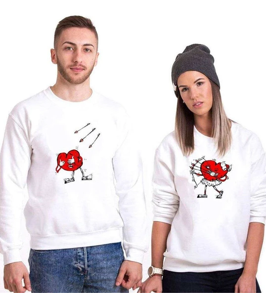 Tshirthane Ok Hedef Sevgili Kombinleri Sweatshirt Kombini ürün görseli 1