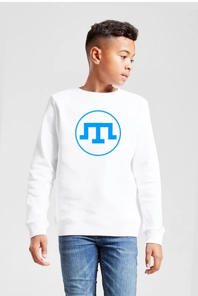 Kırım Tatar Tamga Beyaz Çocuk 2ip Sweatshirt ürün görseli 1