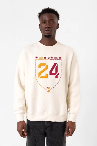 24 Şampiyonluk Ekru Erkek 2ip Sweatshirt ürün görseli 1