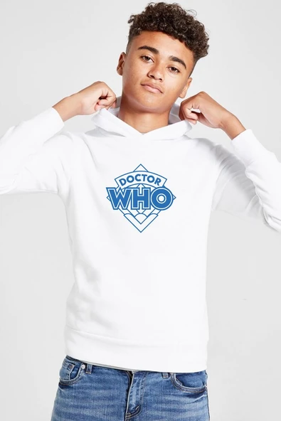 Doctor Who New Beyaz Çocuk 3ip Kapşonlu  Sweatshirt ürün görseli 1