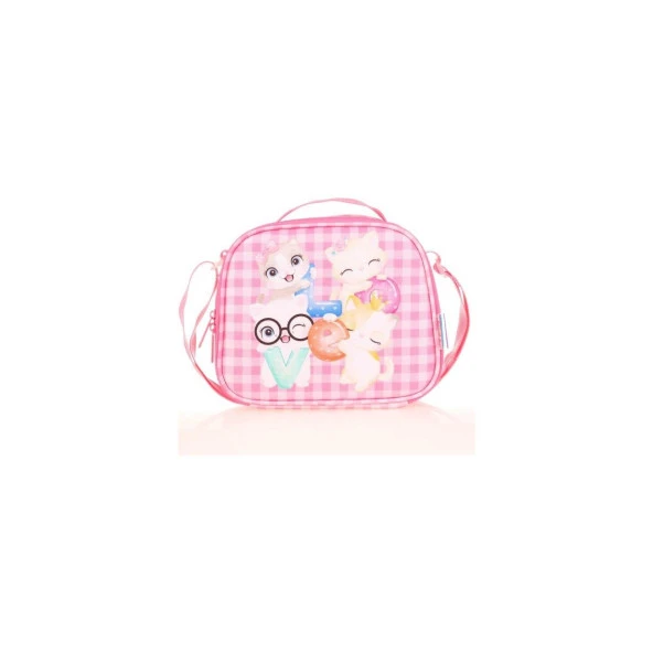 Kaukko Kids Beslenme Çantası Sweet Love Pembe Isı Yalıtımlı Termos Beslenme Çantası ürün görseli 1