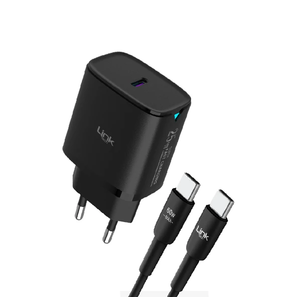 LinkTech C311 25W PD Type-C to Type-C Kablolu Şarj Aleti Set ürün görseli 1