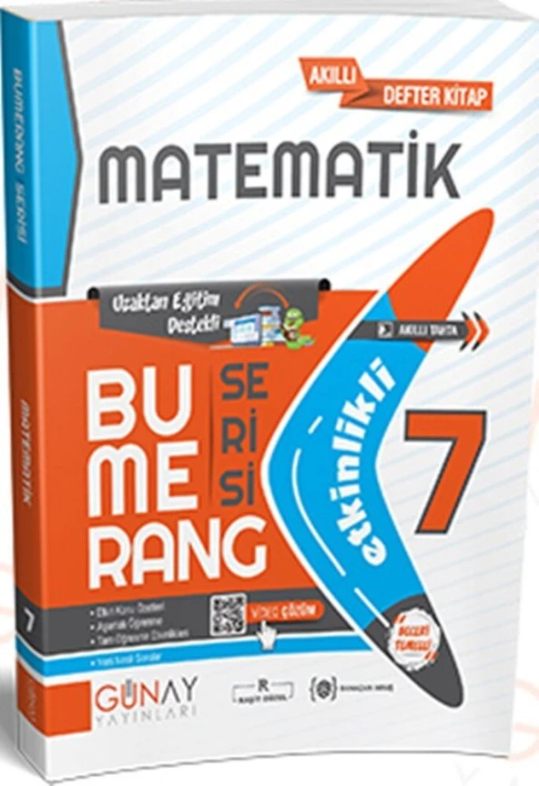 7. Sınıf Matematik Etkinlikli Bumerang Serisi Günay Yayınları ürün görseli 1