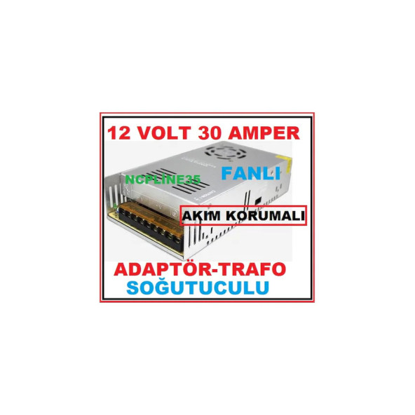 NCPLİNE 12 Volt 30 Amper Metal Kasa Adaptör Kamera Adaptörü ürün görseli 1