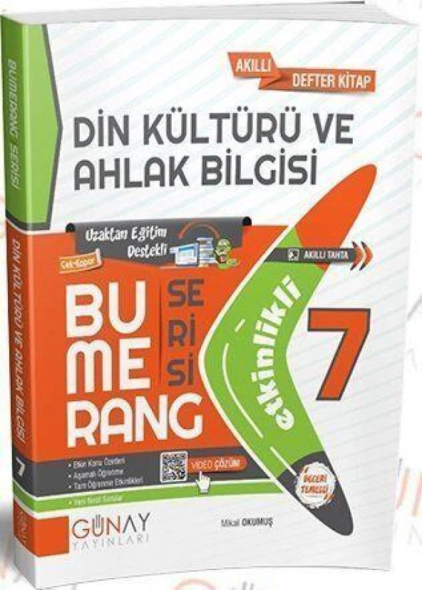 7. Sınıf Din Kültürü ve Ahlak Bilgisi Bumerang Soru Bankası Günay Yayınları ürün görseli 1