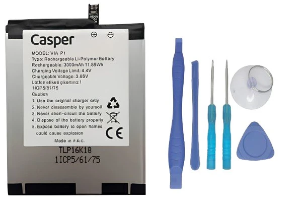 Casper Via P1 Batarya Pil Sıfır Orijinal + TAMİR SETİ ürün görseli 1
