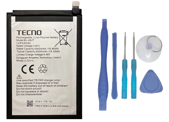 Tecno Camon 17 PRO Batarya Pil Sıfır Orijinal + TAMİR SETİ ürün görseli 1
