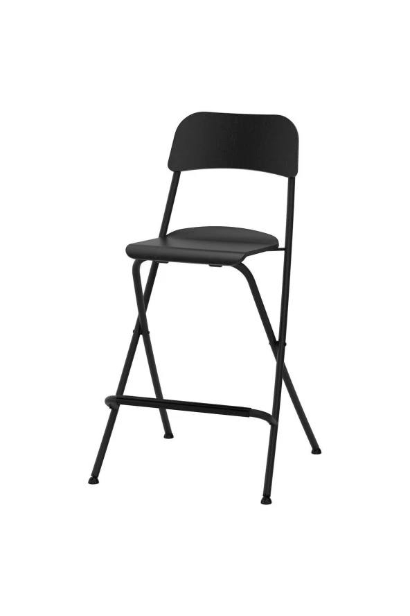 Bar Sandalyesi, Siyah Meridyen 63 cm, Katlanabilir Bar Sandalye FRANKLIN ürün görseli 1