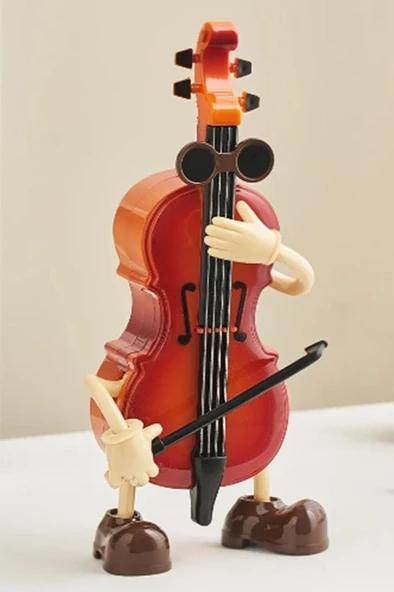 Rennes Çello Tasarımlı Dans Eden Müzik Kutusu Masa Süsü 21x9cm (RGV-C65YN) ürün görseli 1