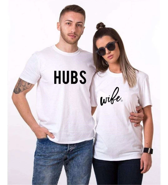 Tshirthane Wife-Hubs  Sevgili Kombinleri Tshirt Kombini ürün görseli 1