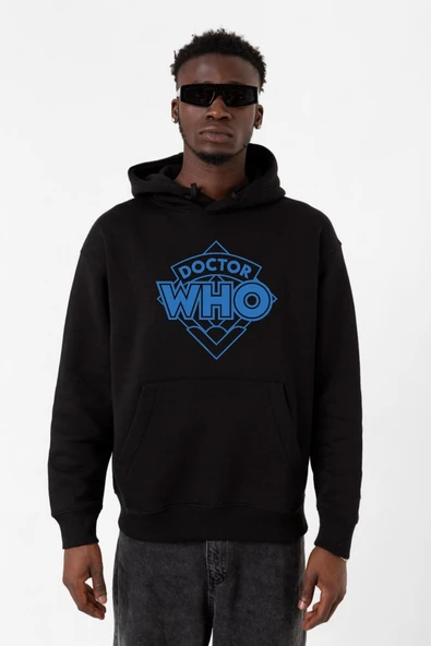 Doctor Who New Siyah Erkek 3ip Kapşonlu Sweatshirt ürün görseli 1