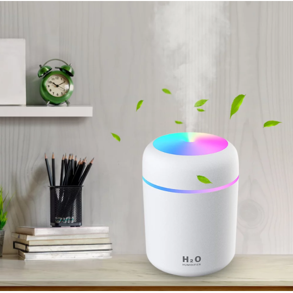 H2O USB 'li ve Işıklı Ultrosonik Hava Nemlendirici Ve Buhar Makinesi ürün görseli 1