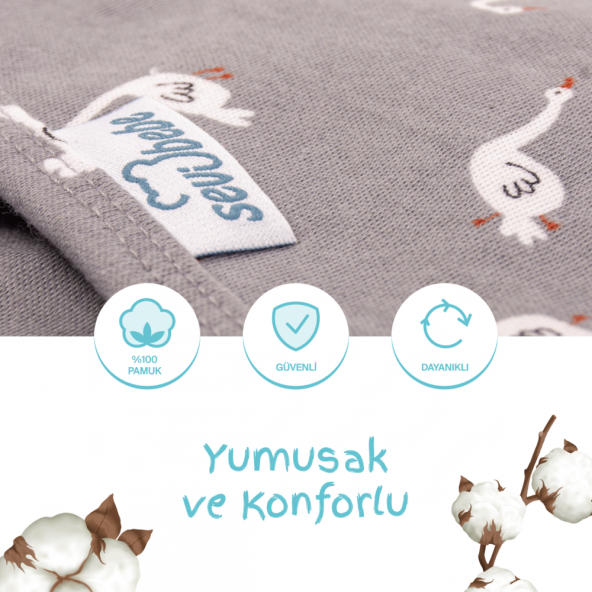 Sevi Bebe İnterlok Bebe Kundak Kuğu - Resim 7