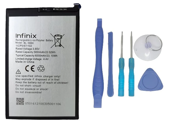 Infinix HOT 10T Batarya Pil Sıfır Orijinal + TAMİR SETİ ürün görseli 1